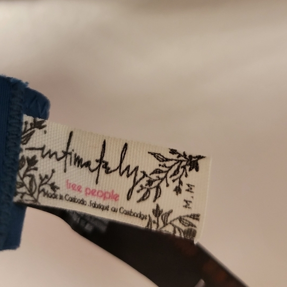 Free People Oh Scuba Bralette Midnight Cowboy Blue M - Picture 6 of 11